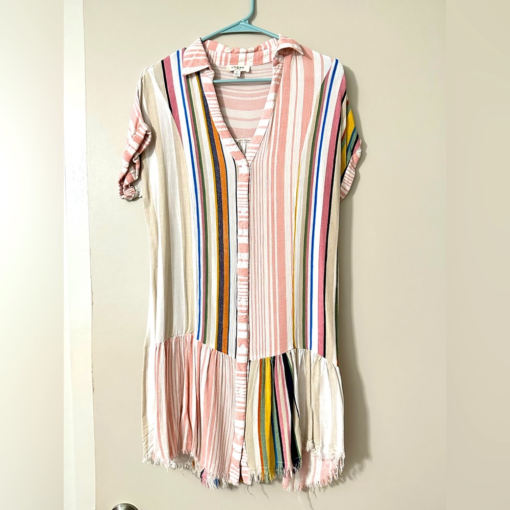 Umgee super lightweight, button down dress.